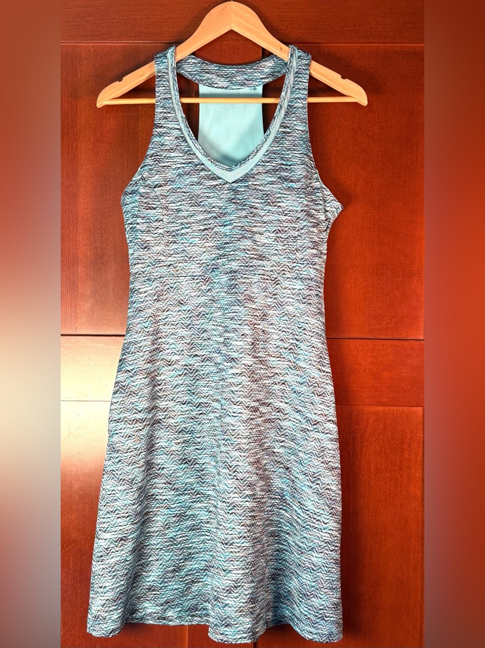 MPG Mondetta Performance Gear M Blue Racerback Athletic Dress Stretch